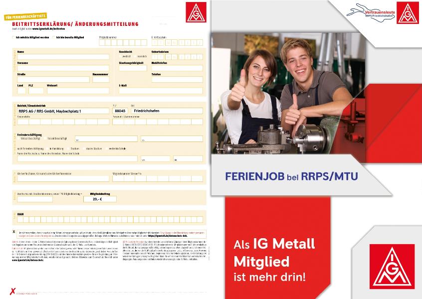Ferienjob bei der MTU 