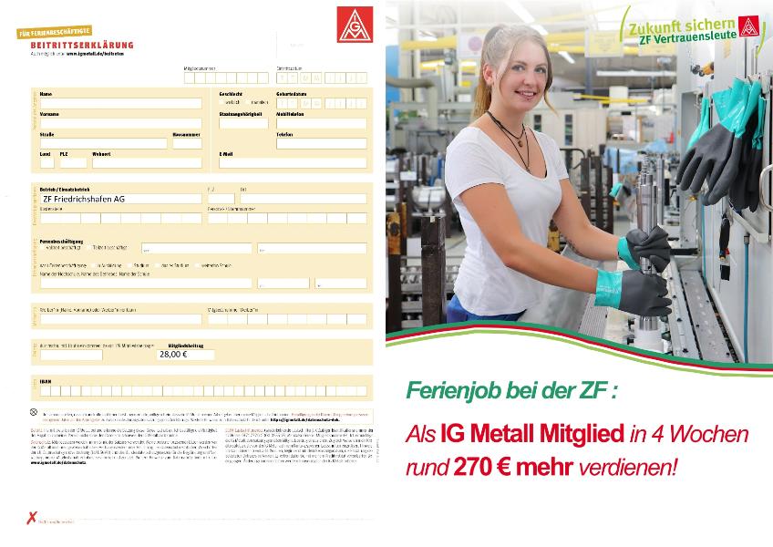Ferienjob bei der ZF 